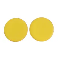 Cercei rotunzi galbeni supradimensionati cu design minimalist