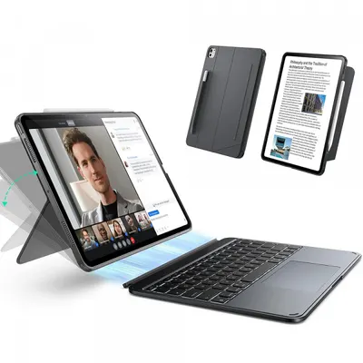 Husa cu Tastatura pentru Apple iPad Air 11 (2026) / iPad Air 11 (2025) / Air 11 (2024) / Air (2022) / Air (2020), ESR, Shift, Gri