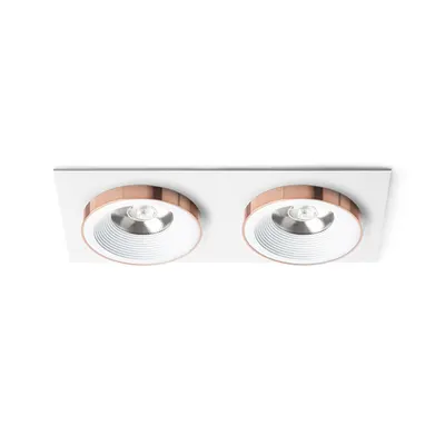 SHARM SQ II corp de iluminat incastrat alb cupru 230V LED 2x10W 24° 3000K