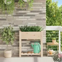 vidaXL Vază pentru Grădină Bej 71 x 37 x 76,5 cm Lemn de Brad Solid