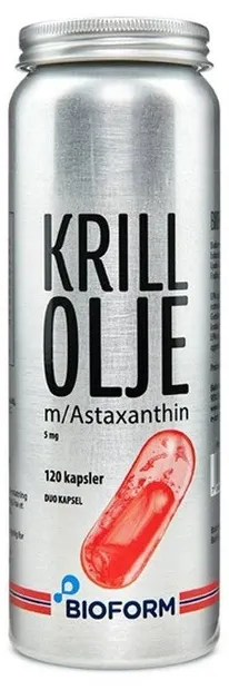 Ulei de krill + Astaxantină, ambalaj duo, 120 capsule, Bioform