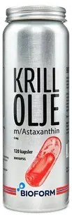 Ulei de krill + Astaxantină, ambalaj duo, 120 capsule, Bioform