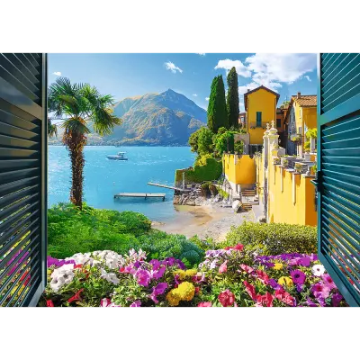 Puzzle 1000 de piese - Vedere spre Lacul Como