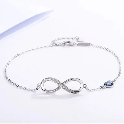 Bratara din argint 925 pentru dama, JW1846, model infinit, placata cu rodiu