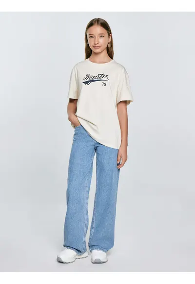 Tricou supradimensionat cu imprimeu logo Emillia 103