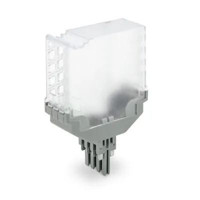 Empty component plug housing; 8-pole; transparent housing; with fiber optics