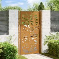 vidaXL Poartă de grădină 100x175 cm, oțel rezistent la intemperii, model ondulat