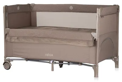 Pătuț pentru bebeluși cu lateral rabatabil Chipolino - Relax, tiramisu in