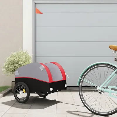 Gossi remorca pentru biciclete, negru si rosu, 30 kg, fier