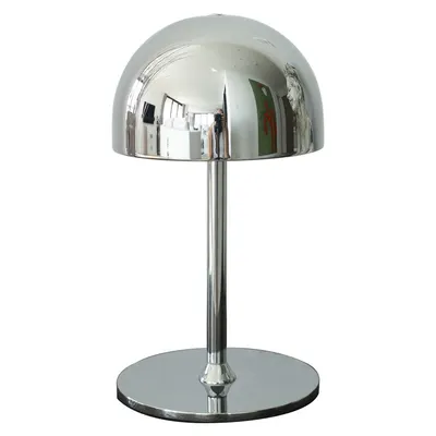 Veioză argintie LED cu control prin telecomandă cu abajur din metal (înălțime 22 cm) Tim – Sirius