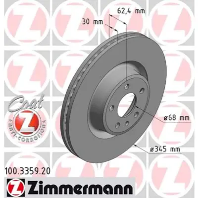 Disc frana ZIMMERMANN 100.3359.20