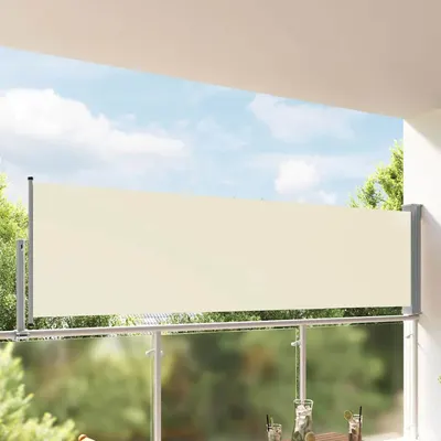 vidaXL Copertină laterală retractabilă de terasă, crem, 100 x 300 cm