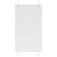 vidaXL Jaluzea plisată alb 80x100cm Lățime țesătură 79,4 cm poliester