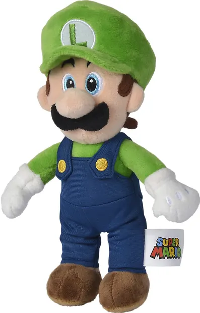 Jucarie de plus Simba Toys Super Mario - Luigi, 30 cm