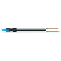 pre-assembled connecting cable; Cca; Plug/open-ended; 2-pole; Cod. I; 5 m; 1,50 mm²; blue