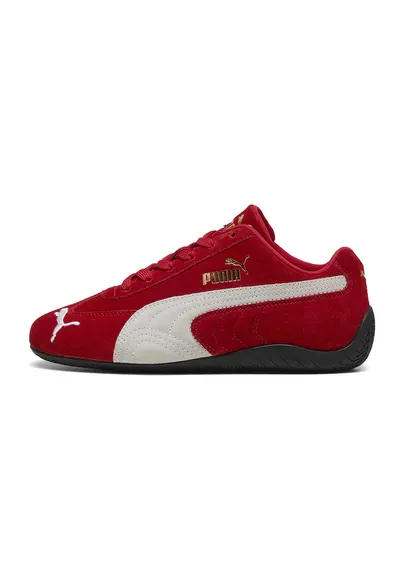 Pantofi Speedcat OG sport din piele intoarsa - Rosu/Alb