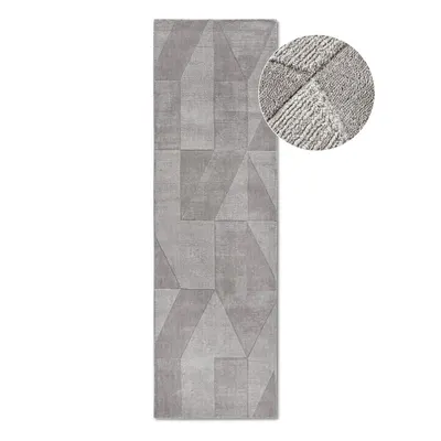 Covor tip traversă gri țesut manual din lână 80x250 cm Ursule – Villeroy&Boch