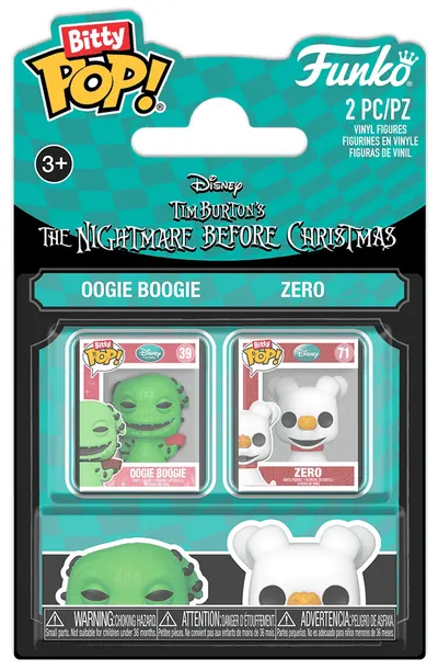 Set de mini figurine Funko Bitty POP! Disney: The Nightmare Before Christmas - Oogie & Zero
