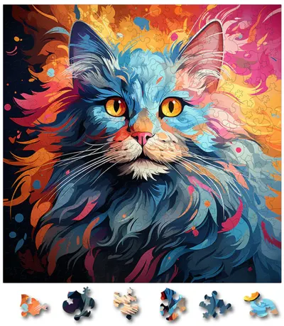 Puzzle din lemn - Turkish Angora 5