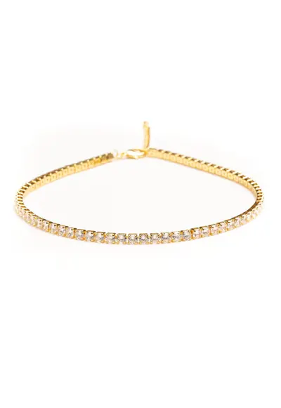 Chocker Auriu Tennis