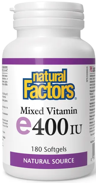 Vitamin E, 400 IU, 180 capsule, Natural Factors