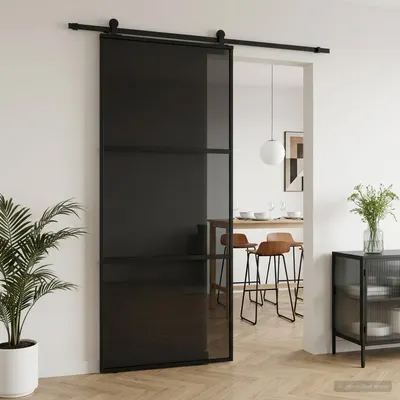 vidaXL Ușă glisantă 90 x 205 cm Sticlă Temperată și Aluminiu