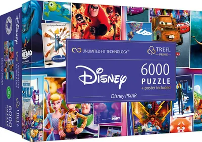 PuzzleTrefl din 6000 piese - Călătorie minunată prin Disney Pixar
