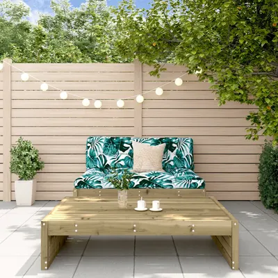 Gossi set mobilier de gradina cu perne, 2 piese, lemn de pin tratat