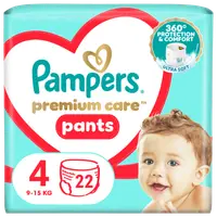 Scutece Pants Premium Care Nr.4 9-15kg, 22 bucati, Pampers