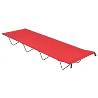 Gossi pat de camping, rosu, 180x60x19 cm, tesatura oxford si otel