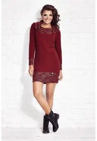 Rochie dama Poliester - M026 - Rosu-