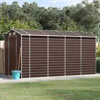 Gossi sopron de gradina, maro, 191x385x198 cm, otel galvanizat