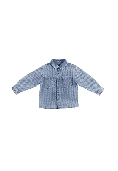 Camasa de blugi cu model texturat - Gaming Mode - Albastru Denim - pentru baietei - Albastru