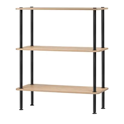 Etajeră în culoare naturală cu aspect de lemn de stejar 80x90,5x35 cm Teidi – noo.ma