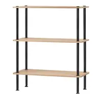 Etajeră în culoare naturală cu aspect de lemn de stejar 80x90,5x35 cm Teidi – noo.ma