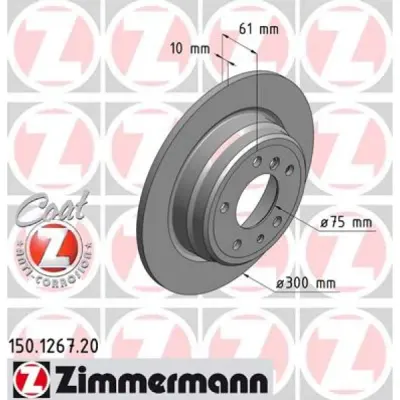 Disc frana ZIMMERMANN 150.1267.20