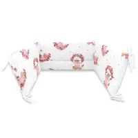 Aparatoare pentru patut, MimiNu, Din bumbac certificat Oeko Tex Standard 100, 180x30 cm, Cu panglici, Design, Betty