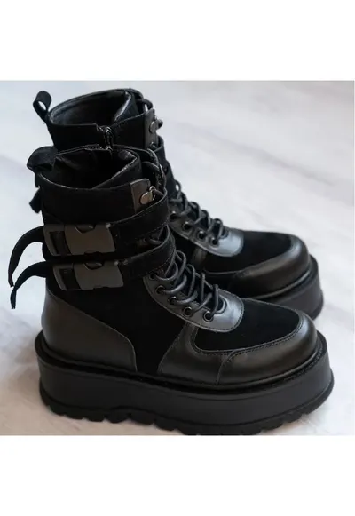 Ghete dama piele - Seven - Negru