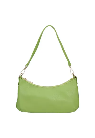 Geanta baguette de piele - Verde