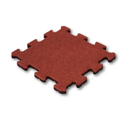 Plăcuță de cauciuc 50 mm - Puzzle 50x50 cm - Roșu - Piesă centrală