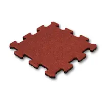 Plăcuță de cauciuc 50 mm - Puzzle 50x50 cm - Roșu - Piesă centrală