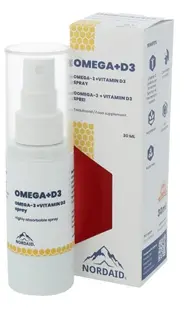 Omega + D3 Spray de gură, 30 ml, Nordaid