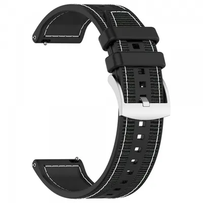 Curea Techsuit W051 pentru Huawei Watch / Xiaomi Watch Series, 22mm, Neagra
