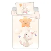 Lenjerie de pat pentru copii galbenă din bumbac pentru pătuț 100x135 cm Bunny "Star" – Jerry Fabrics