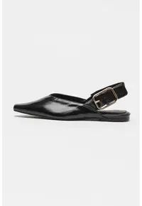 Pantofi slingback de piele Shay - Negru
