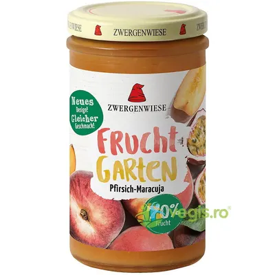 Gem de Piersici si Maracuja fara Zahar Adaugat Ecologic/Bio 225g