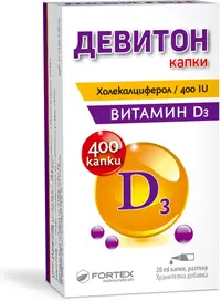 Picături Deviton, 400 UI, 20 ml, Fortex