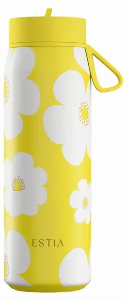 Sticlă termică cu mâner Estia Pulse - Galben Daisy, 500 ml