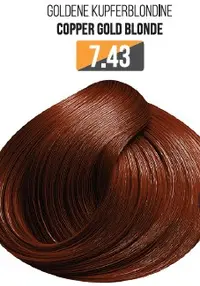 Vopsea Profesionala Fara Amoniac EVOQUE USA, Nuanta 7.43 COPPER GOLD BLONDE - Cu Ulei de Argan si 12 Aminoacizi, 100 ml - Evoque