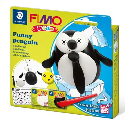 Set de lut polimeric Staedtler Fimo Kids - Penguin